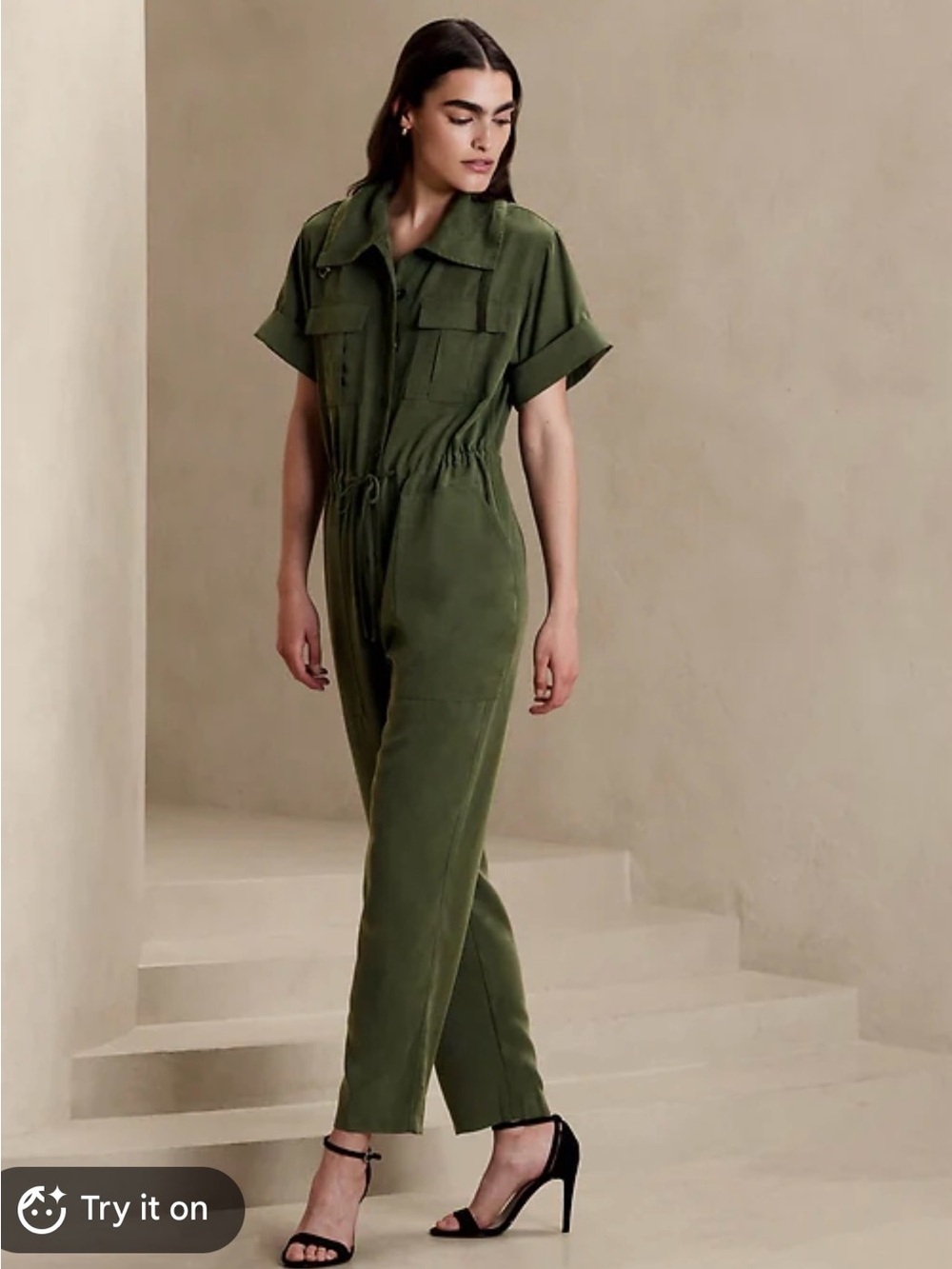 NEW Banana Republic Factory Utility Jumpsuit Green XL